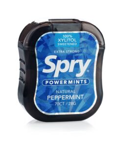 Xlear - Spry Extra Strong Xylitol Power Mints Peppermint 70 Count