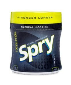 Spry Stronger Longer Natural Licorice Gum, 55 count