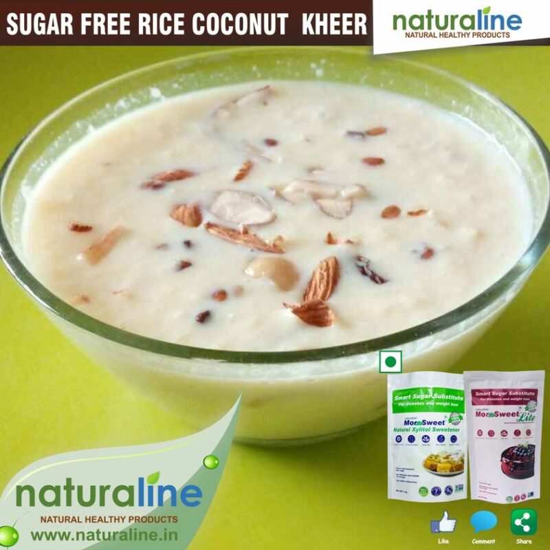 Sugar Free Rice Coconut Kheer: